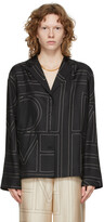 Thumbnail for your product : Totême Black Silk Monogram PJ Shirt