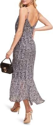 ASTR the Label Mariah Ruched Floral Print Midi Dress