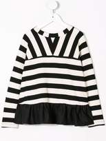 Thumbnail for your product : MonnaLisa striped ruffle blouse
