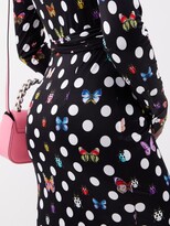 Thumbnail for your product : Versace X Dua Lipa Polka-dot Butterfly-print Jersey Dress