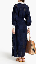Thumbnail for your product : Tory Burch Oversized broderie anglaise, lace and cotton-poplin maxi dress