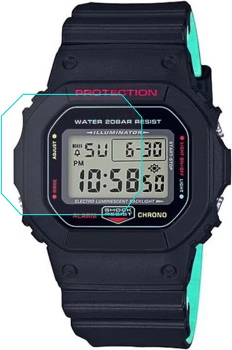 KomoKe 3pcs Screen Protector Cover Film For Casio DW-5600/5610 AE-1200/1300/1400 A158WA A159WA A168WA A700 AQ230 GBD-200 GX-56 GBX-100