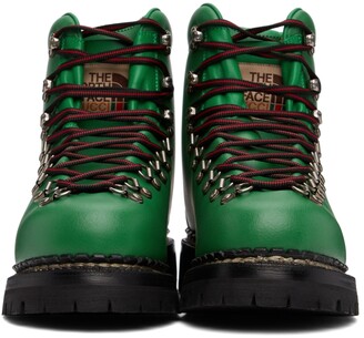 Gucci Green The North Face Edition Lace-Up Boots
