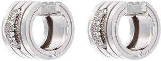 Roberto Coin 'Portofino' diamond 18k white gold hoop earrings