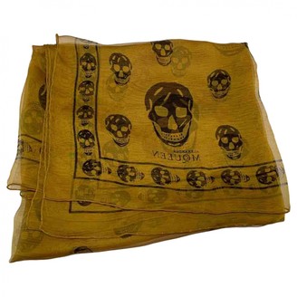 Alexander McQueen Yellow Silk Silk handkerchief