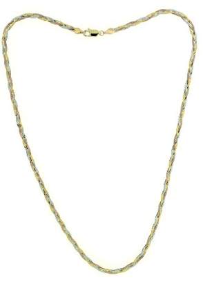 Adara 9 ct Yellow Gold Three Colour Necklet of Length 43.18 cm
