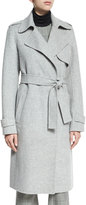 Thumbnail for your product : Theory Oaklane DF New Divided Open-Front Trench Coat, Melange Gray