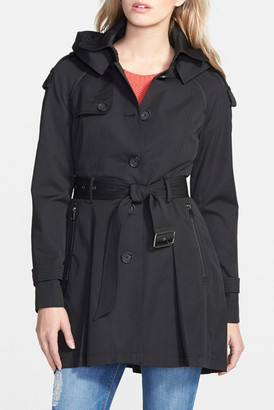 French Connection Detachable Hooded Trench Coat