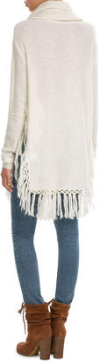 Mes Demoiselles Fringed Turtleneck Pullover with Alpaca