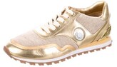 Thumbnail for your product : Tory Sport Leather Sneakers Gold