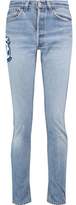 Thumbnail for your product : Re/Done By Levi's Appliquéd High-Rise Skinny Jeans