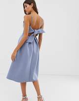 Thumbnail for your product : ASOS Design DESIGN bow back midi prom dress