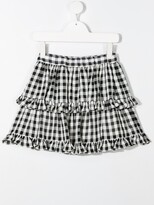 Thumbnail for your product : Philosophy di Lorenzo Serafini Kids Gingham-Print Skirt