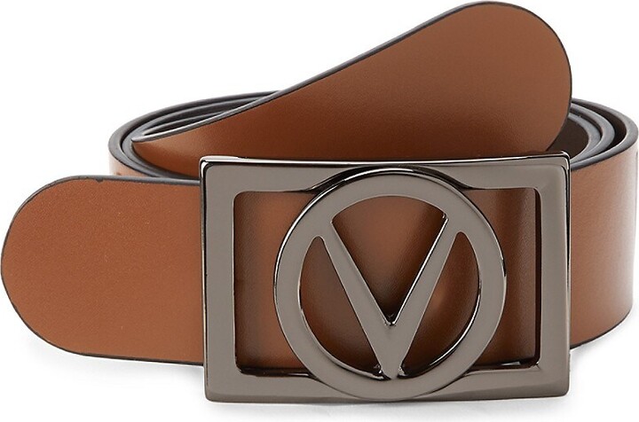 lette At Trives Valentino by Mario Valentino Logo Leather Belt - ShopStyle