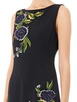 Thumbnail for your product : Oscar de la Renta Chrysanthemum wool-crepe dress