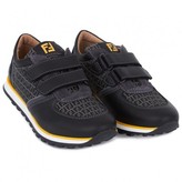 Thumbnail for your product : Fendi Black & Yellow Velcro Strap Trainers
