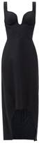Thumbnail for your product : Alexander McQueen Sweetheart-neck Wool-flannel Midi Dress - Black