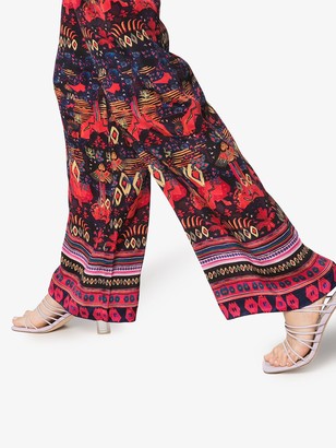 CHUFY Nazca printed wide-leg trousers