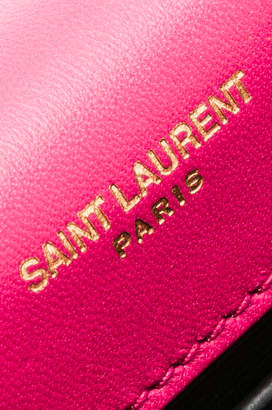 Saint Laurent Small Kate Monogramme Chain Bag in Shocking Pink | FWRD