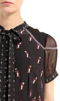 Thumbnail for your product : Coach Penguins Print Silk Cady Dress