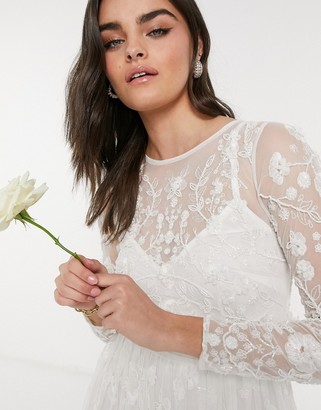 ASOS EDITION Ava all over embellished and embroidered wedding dress