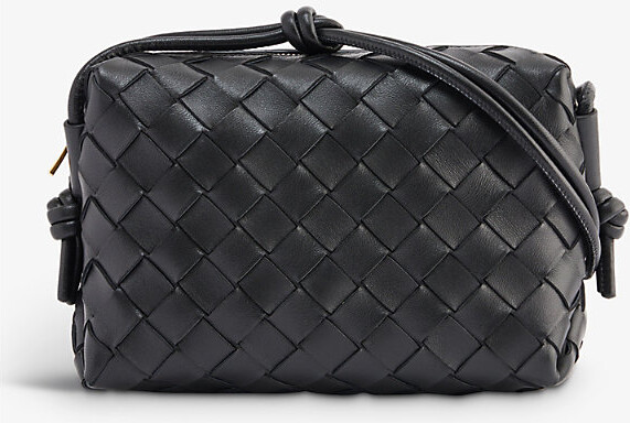 Bottega Veneta Womens Black Loop Intrecciato Leather Cross-body bag -  ShopStyle