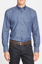 Thumbnail for your product : Nordstrom Smartcare(TM) Regular Fit Twill Denim Boat Shirt