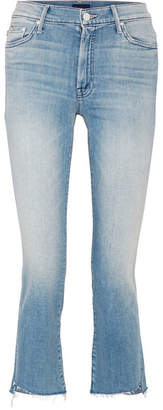 Mother The Insider Crop High-rise Flared Jeans - Mid denim