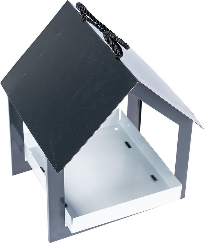 Homescapes Hanging Black Metal Bird Table with Chain ShopStyle Garden