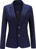 Thumbnail for your product : YYNUDA Women's Blazer Slim Fit Long Sleeve Suit Jacket Work Office Elegant Smart Blazer Jacket Navy
