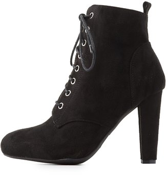 Charlotte Russe Lace-Up Ankle Booties