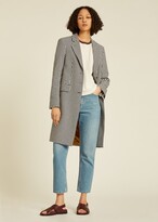 Thumbnail for your product : Paul Smith Women's Navy And White Gingham Check Cotton-Blend Epsom Coat