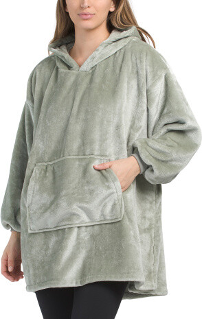 TJMAXX Fleece Wearable Throw Poncho, Polyester