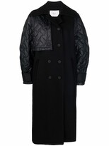 Thumbnail for your product : Tela Panelled Double-Breasted Coat