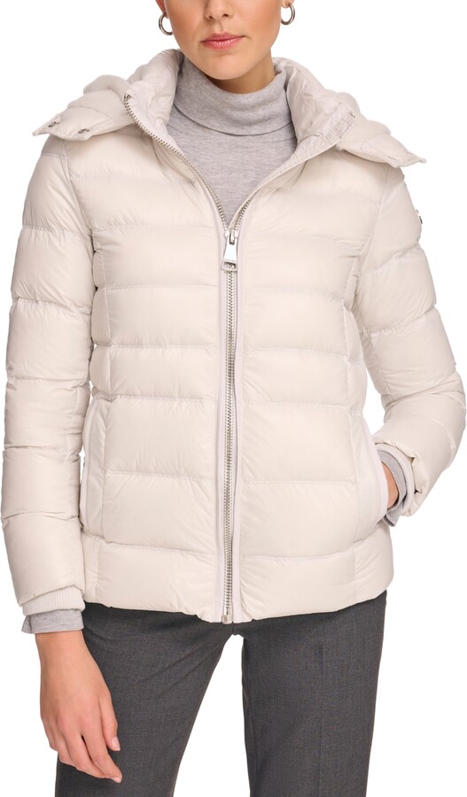Calvin Klein Women's Shine Hooded Down Puffer Coat