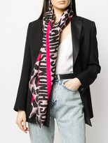 Thumbnail for your product : Moschino Leopard Logo Print Scarf