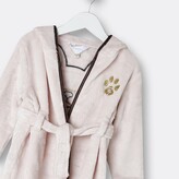 Thumbnail for your product : River Island Mini Girls Pink Frenchie Eyemask Cosy Robe