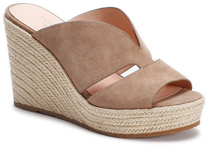 kate spade tropez suede slide wedge