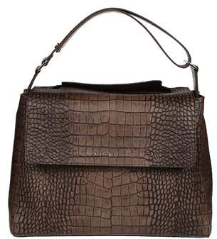 Orciani Women's Brown Leather Shoulder Bag.