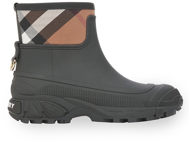 burberry check rain boots