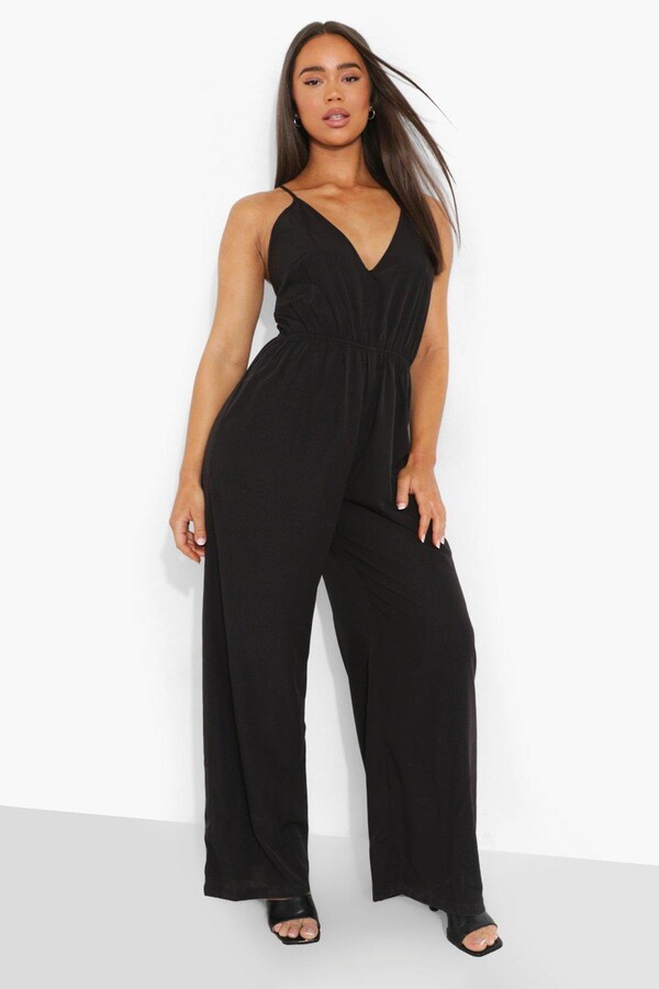 boohoo Strappy Wide Leg Jumpsuit - ShopStyle