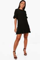 Thumbnail for your product : boohoo NEW Womens Ruffle Hem Shift Dress in Polyester