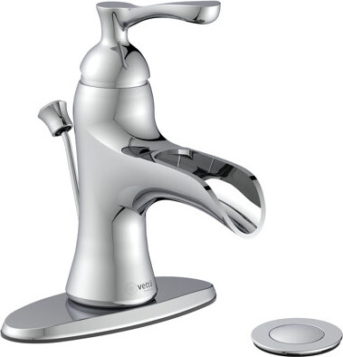 Vetta Single Handle Bathroom Faucet For Sink 1-3 Hole Low-Arc Waterfall With Lift-And-Pul Drain Assembly For Bars, Vanitys, Rvs