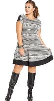 Thumbnail for your product : Love Squared Plus Size Printed Skater Dress