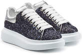 Alexander McQueen Leather Sneakers with Glitter
