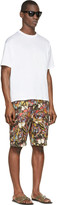 Thumbnail for your product : Valentino Green Butterfly Print Cargo Shorts