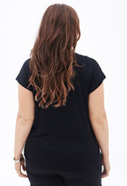 Thumbnail for your product : Forever 21 Plus Size Faux Leather & Lace Top