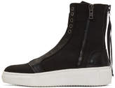 Thumbnail for your product : D by D Black Back Zip High-Top Sneakers