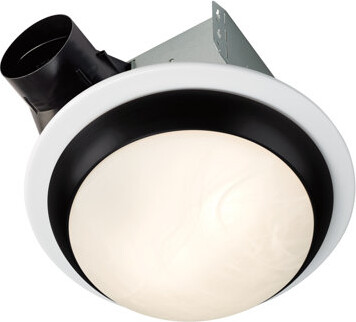 Broan NuTone Broan-Nutone AR80MB Roomside Series 80 CFM 1.0 Sones Decorative Ventilation Fan Light Matte Black