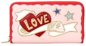 Dolce & Gabbana Embroidered leather wallet